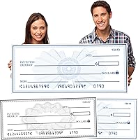 Vista 6 de Cheque gigante reutilizable – Placa de borrado en seco de gran tamaño de 30 x 16 pulgadas, cheque falso, cheque de donaciones, recaudación