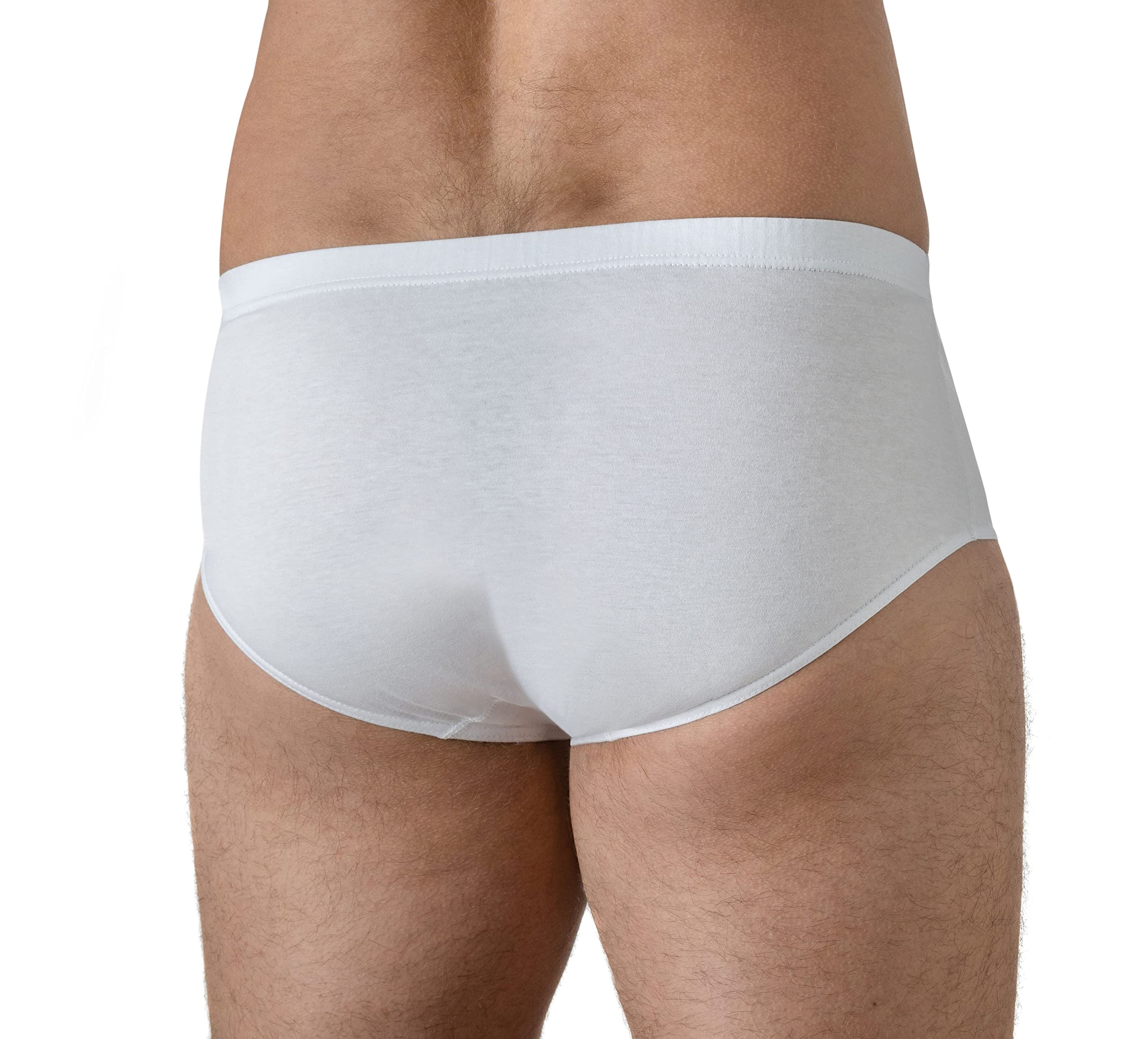 Felis Confezione da 6 Minislip Uomo Classico, Cotone Jersey Mercerizzato, Mutande Slip Uomo Bianche, Traspiranti e Comode