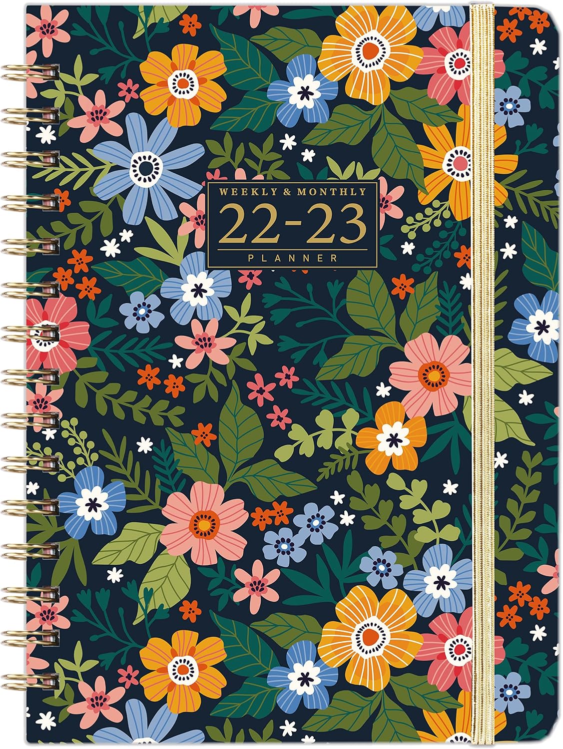 Planner 2022-2023 - Academic Planner 2022-2023, Weekly & Monthly Planner, July 2022 - June 2023, 8'' x 10'', Monthly Tabs, Inner Pocket, Twin-Wire Binding, Elastic Closure, Holidays