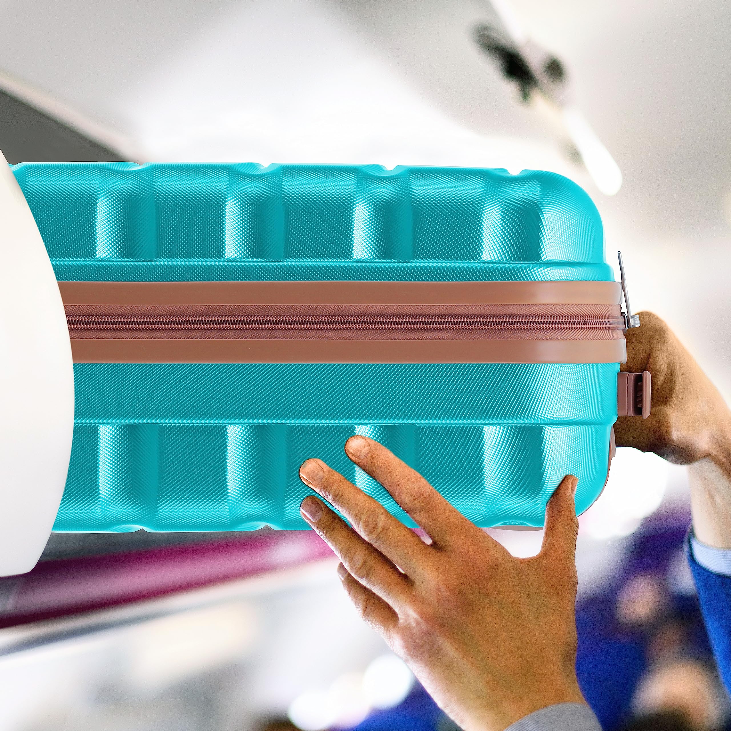 Flight Knight Cabin Suitcase 55x40x20 Ryanair Priority, EasyJet, Jet2 Lightweight Small Durable 4-Wheel Cabin Case, Carry-On for Over 60 Airlines, Hard Shell, 10kg Hand Luggage Bag (55 x 40 x 20 cm)