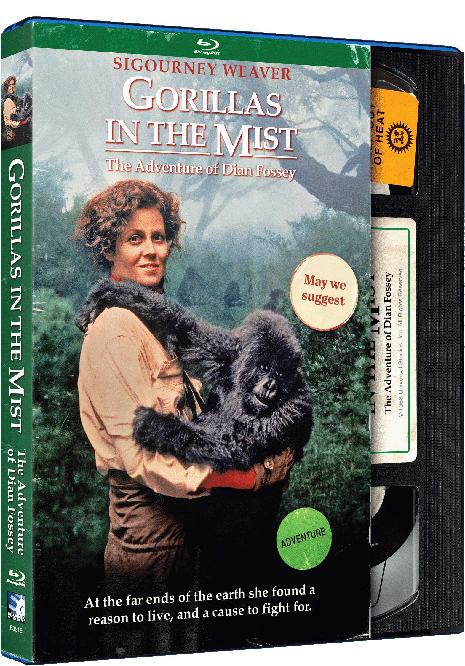 Gorillas in the Mist Blu-ray película clásica drama biográfico en formato retro VHS de colección