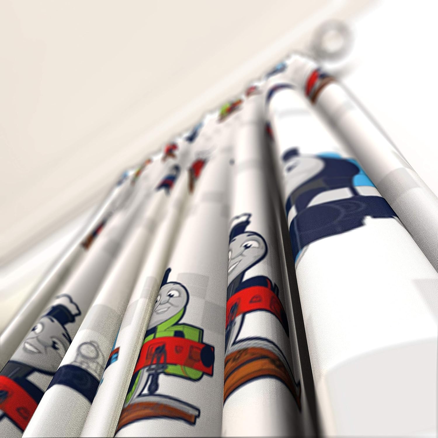 Kids Warehouse Thomas The Tank Engine Hot Rod 63" Decorative Curtain/Drapes 4-Piece Set (2 Panels, 2 Tiebacks)