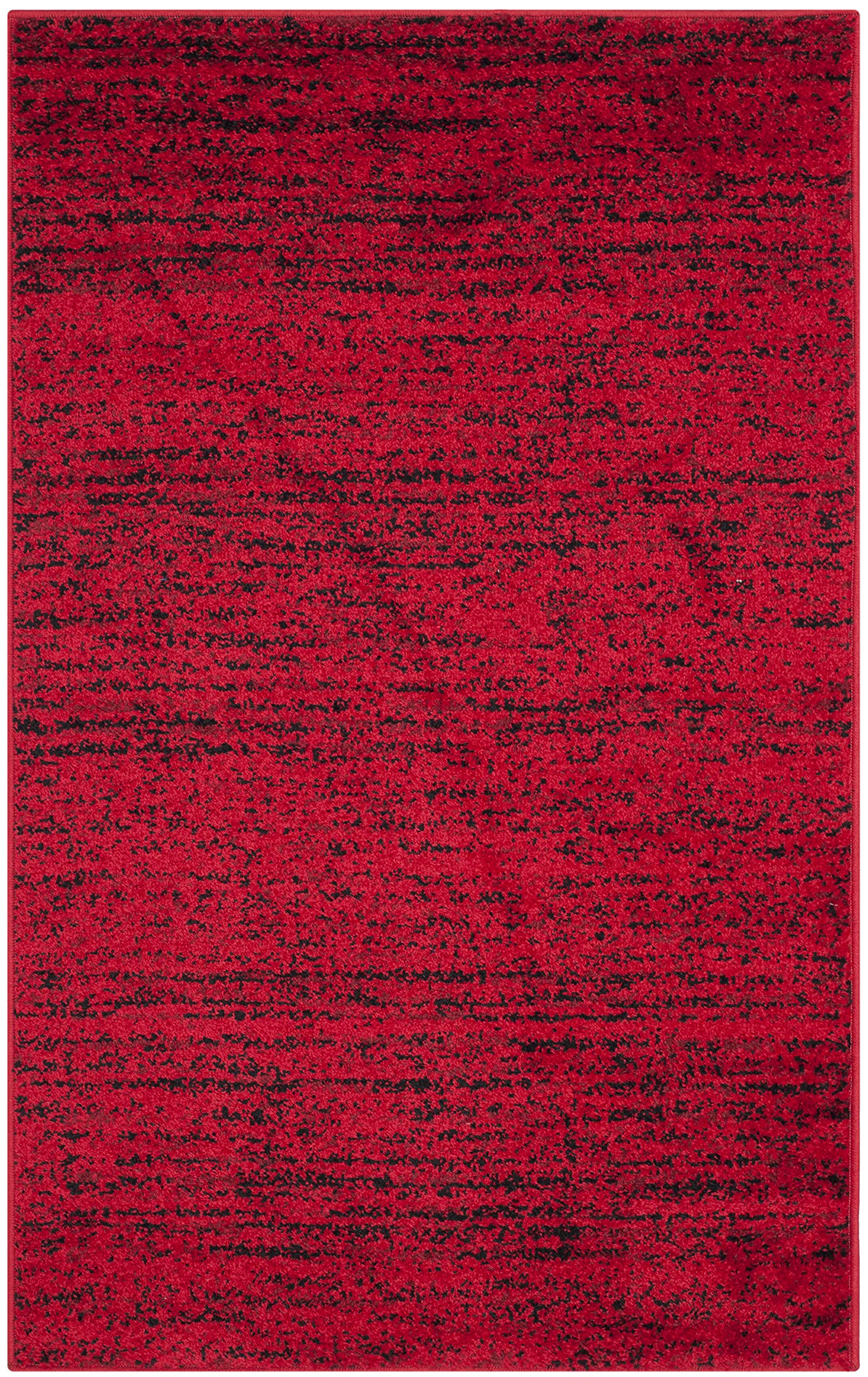SAFAVIEH Adirondack Collection Accent Rug - 3' x 5', Red & Black, Modern Abstract Design, Non-Shedding & Easy Care, Ideal for High Traffic Areas in Entryway, Living Room, Bedroom (ADR117F)
