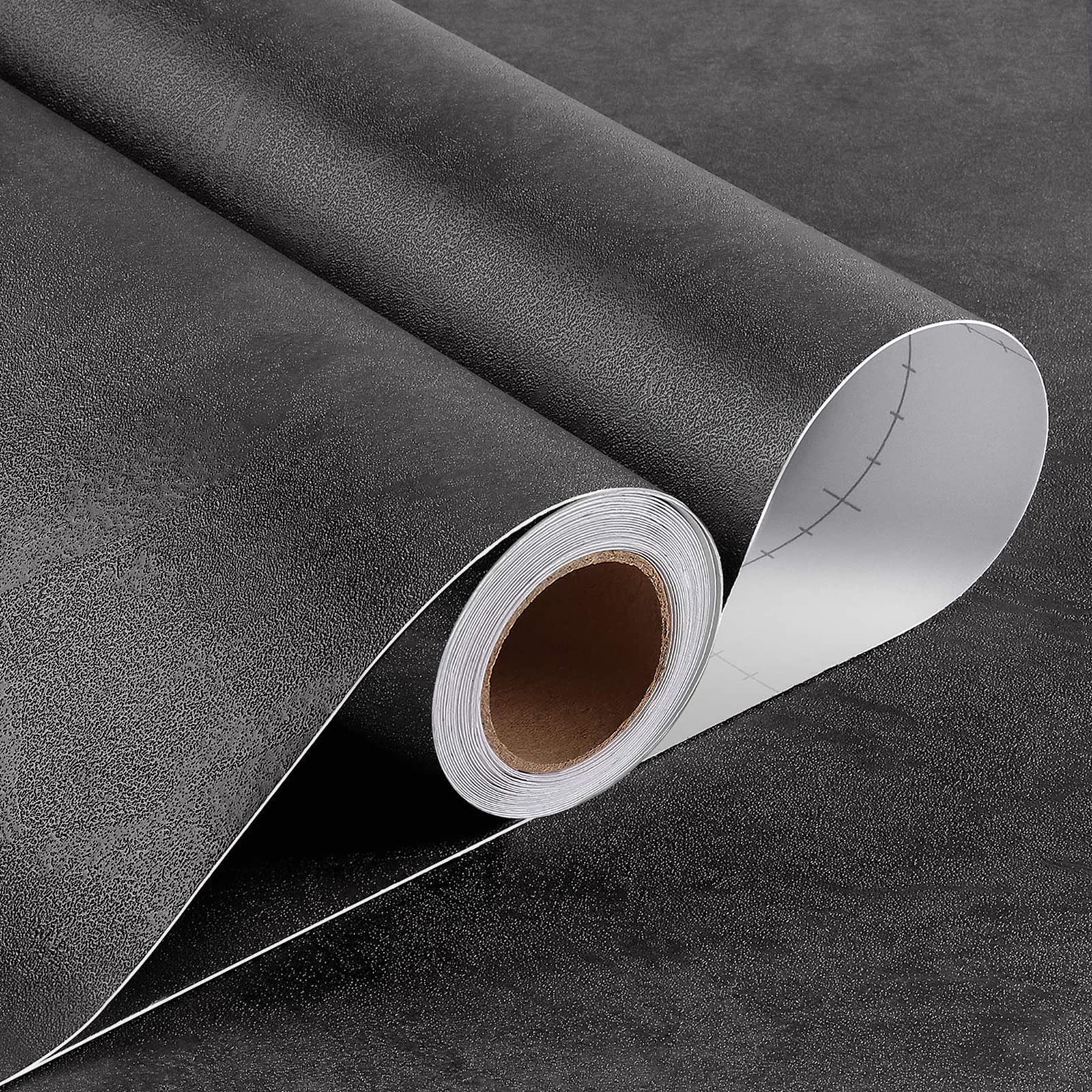 Stickyart Carta da Parati Adesiva Muro Effetto Cemento Grigia Industriale 60cm x 400cm Carta da Parati Moderna Pellicola Adesiva per Mobili Grigia Impermeabili Decorativi per Armadi Cucina Tavolo