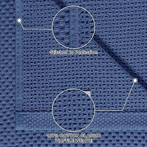 Miniatura 2 de Homaxy 100% Cotton Kitchen Towels and Dishcloths Set, 12 x 12 Inches and 13 x 28 Inches, Set of 8 Bulk Kitchen Towels Set, Ultra Soft Absorbent Dish