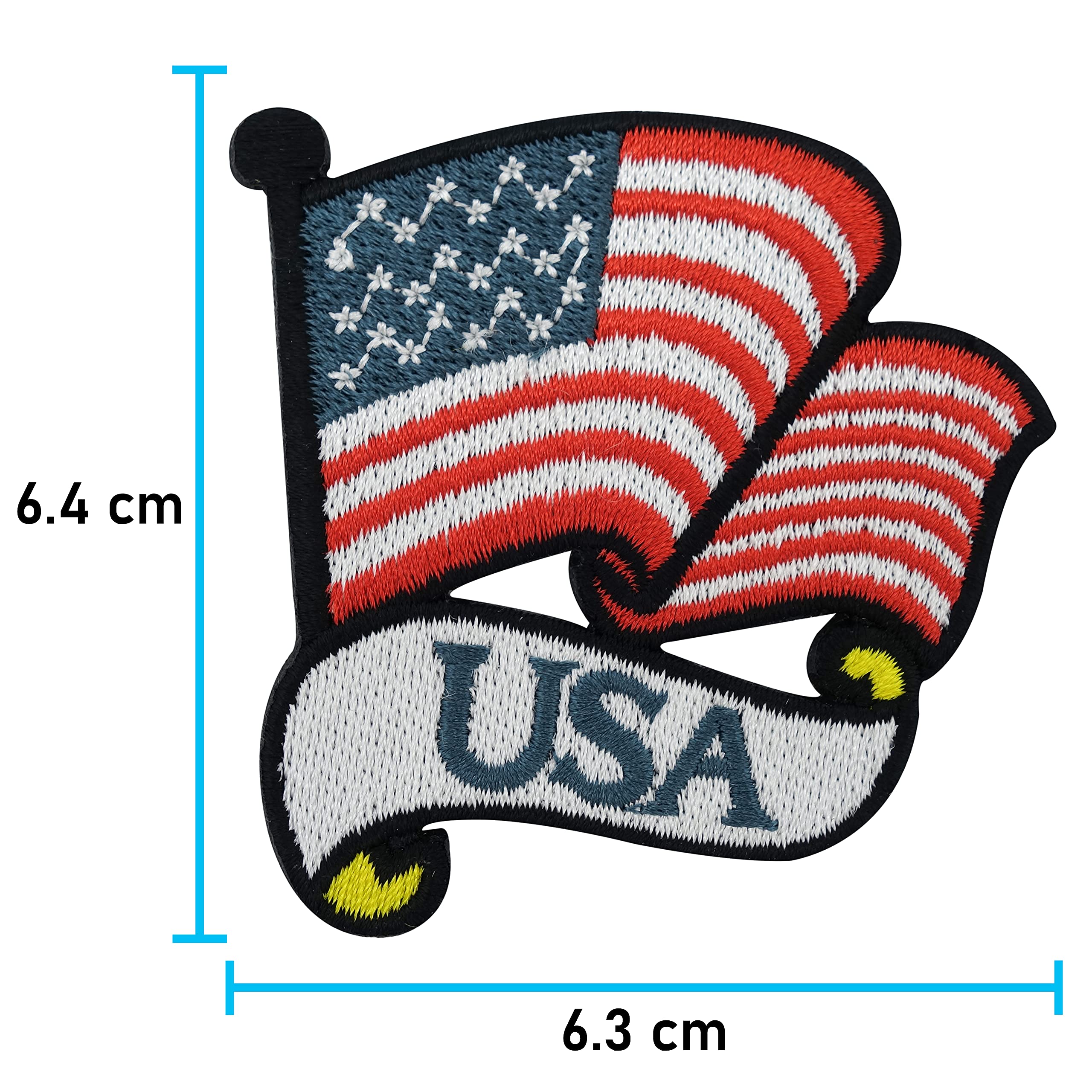 Toppa Termoadesiva Bandiera Della California – 7,5 X 4,9 Cm – Ricamo Applicabile - 4
