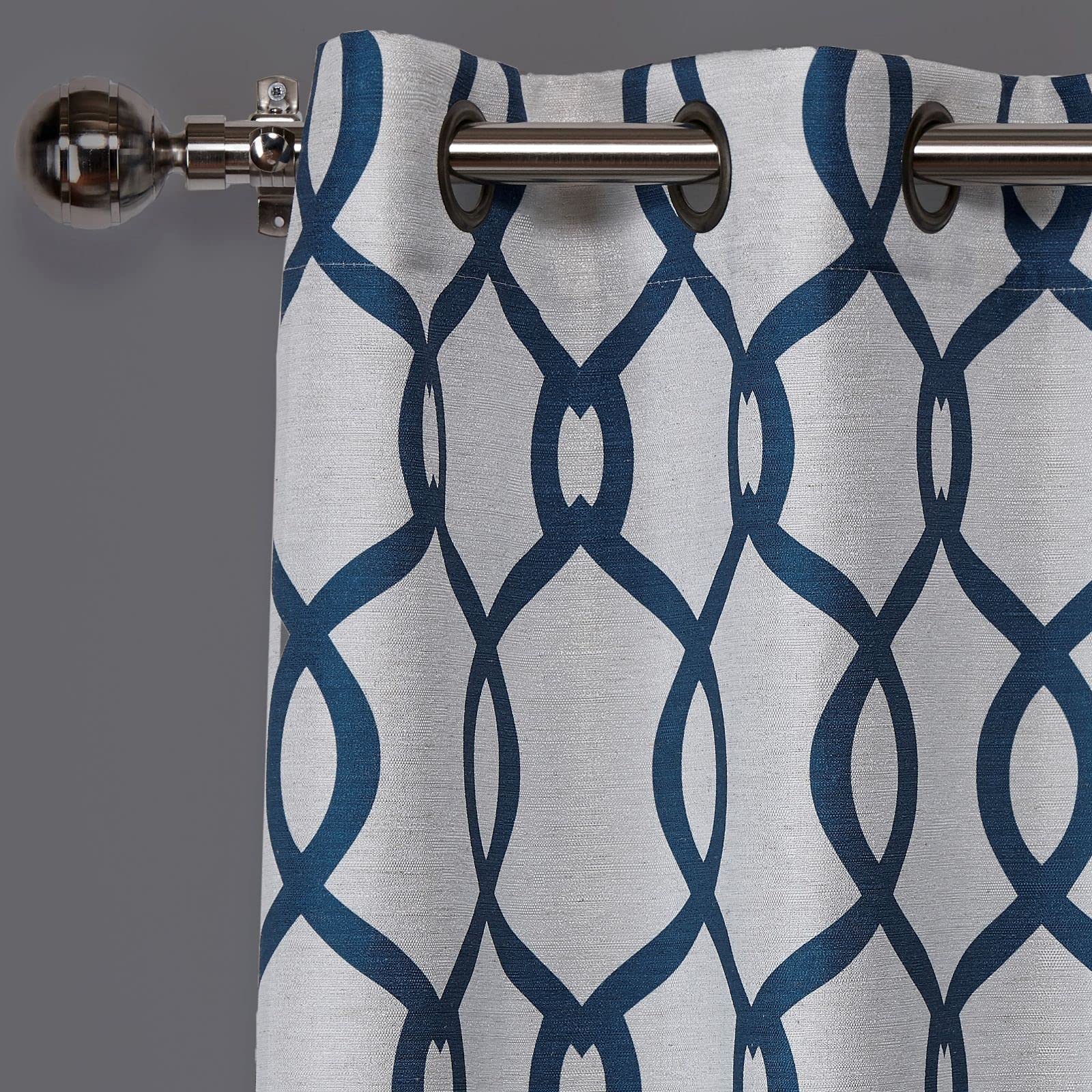 Exclusive Home Curtains Kochi Grommet Top Panel Pair, Teal, 54x96, 2 Piece, W 54" x L 96" (2 Panels) - Image 4