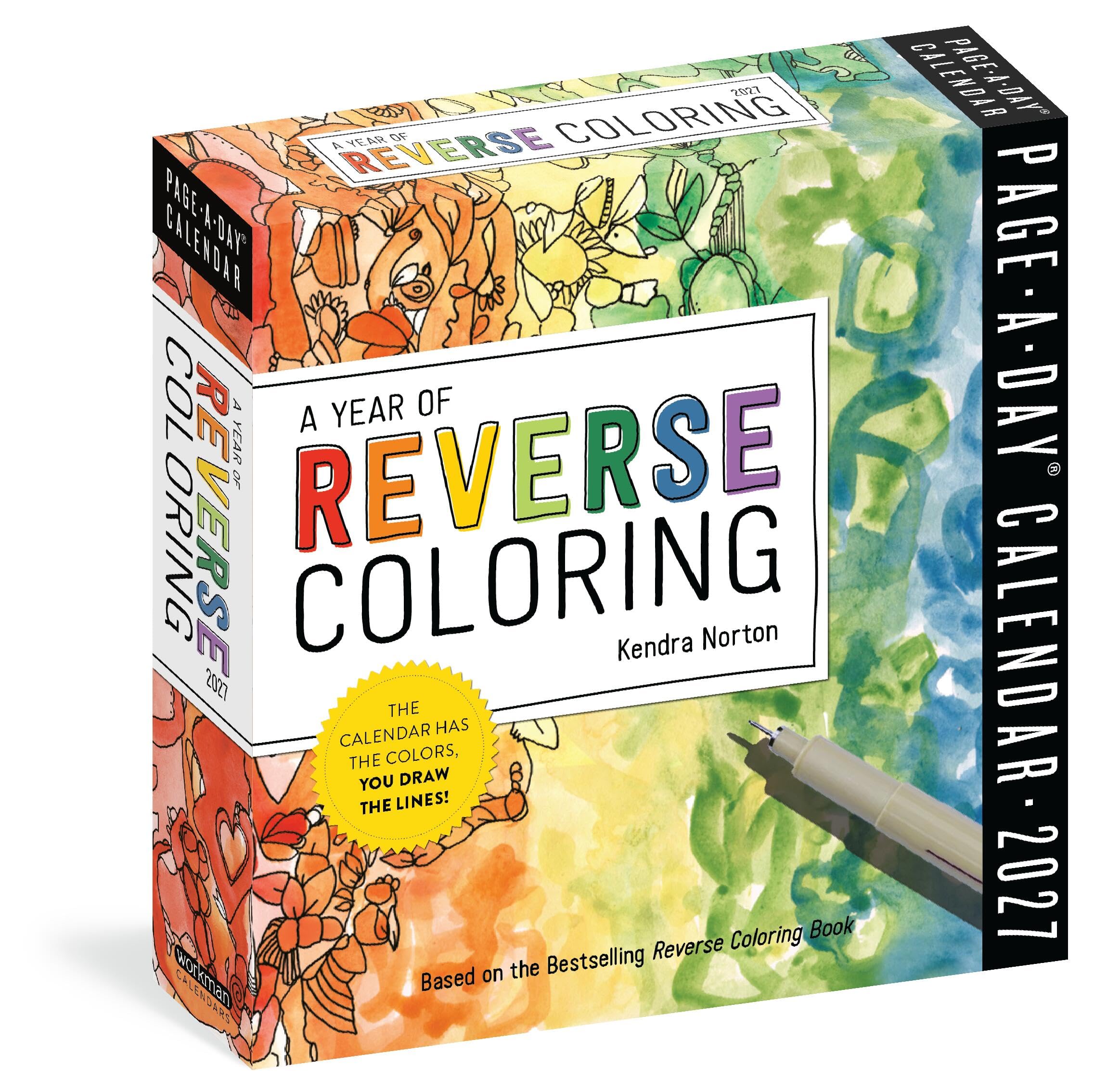 A Year of Reverse Coloring Page-A-Day Calendar 2027 by Kendr... - 9781523534944