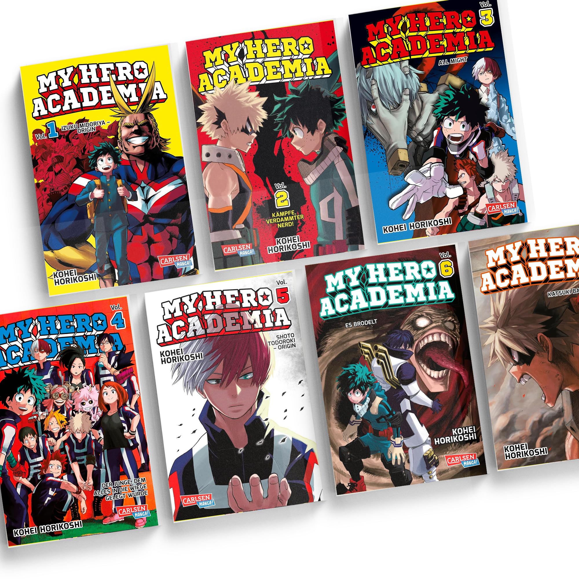 My Hero Academia Manga Box Set (Bände 1–7) – Offizielle Shonen Jump Edition auf Deutsch - MHA Komplettsammlung Teil 1 - Inkl. exklusivem Comic-Lesezeichen-| Anime & Manga für Sammler & Fans