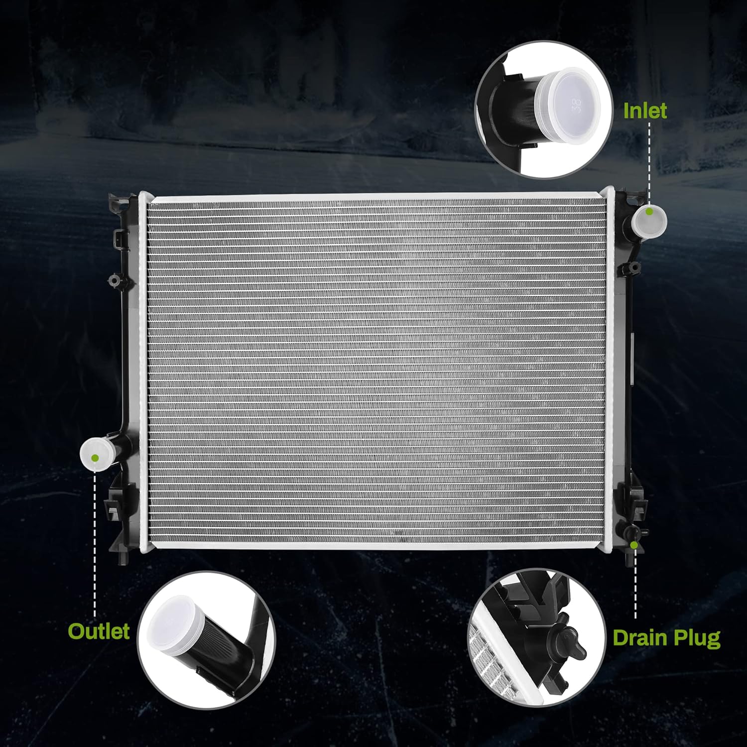 AUTOSAVER88 Radiator Compatible with 2009-2023 Chrysler 300 Dodge Charger Challenger 2.7L 3.5L 3.6L 5.7L 6.1L 6.4L