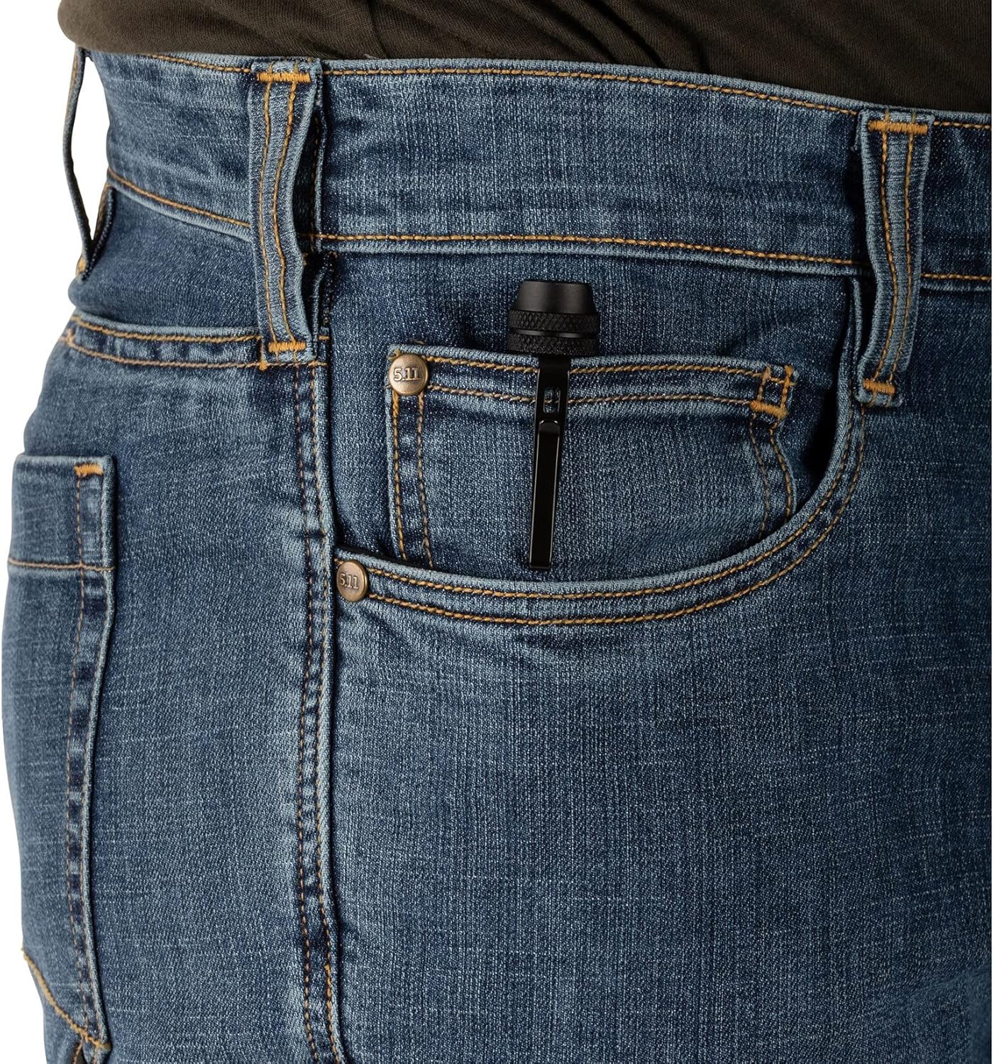 Vista 4 de 511 Tactical Defender-Flex - Jeans rectos para hombre tela elástica mecánica bolsillos clásicos estilo 74477