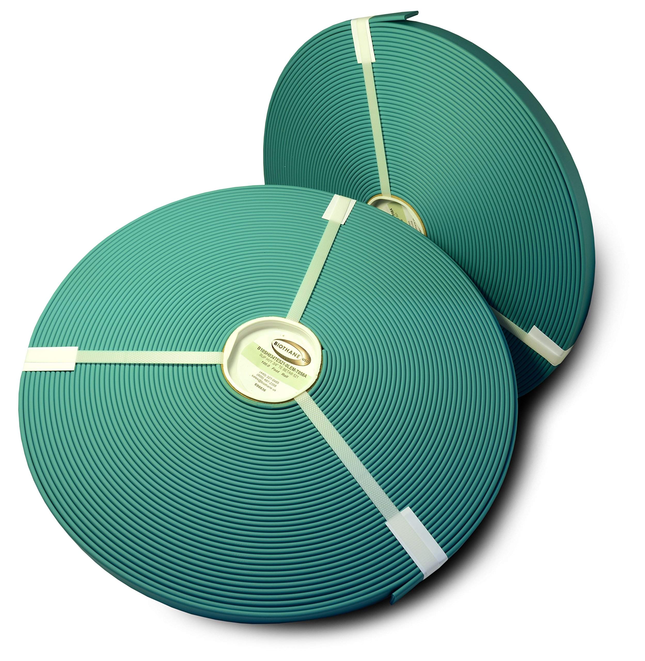 3/8" BETA Standard Matte BIOTHANE - Leather Embossed | BIOTHANE USA (25 Feet, Teal 521)