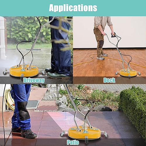 Miniatura 8 de RIDGE WASHER Limpiador de superficies de lavado a presión de 20 pulgadas, limpiador de superficies de doble mango, limpiador de superficie de