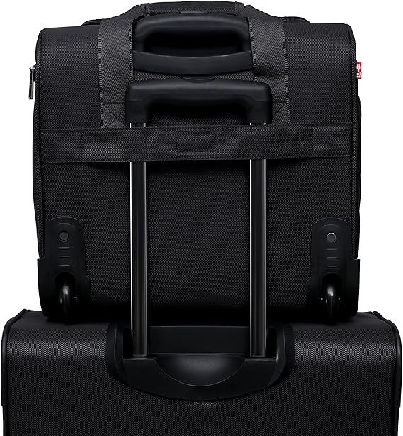 TPRC 15 Underseat Carry-On Luggage Airline Approved Personal Item with USB Charging Port, Black