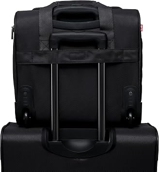 TPRC 15 Underseat Carry-On Luggage Airline Approved Personal Item with USB Charging Port, Black