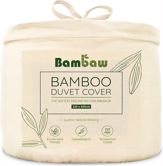 Ivory Single Duvet Covers | Bamboo Linen | Beige Single Duvet Cover | Anti Allergy Duvet Single | Single Bedding | Hotel Bedding Sets | Cool Bedding | Single Bed Duvet Cover Set | 135x200 | Bambaw