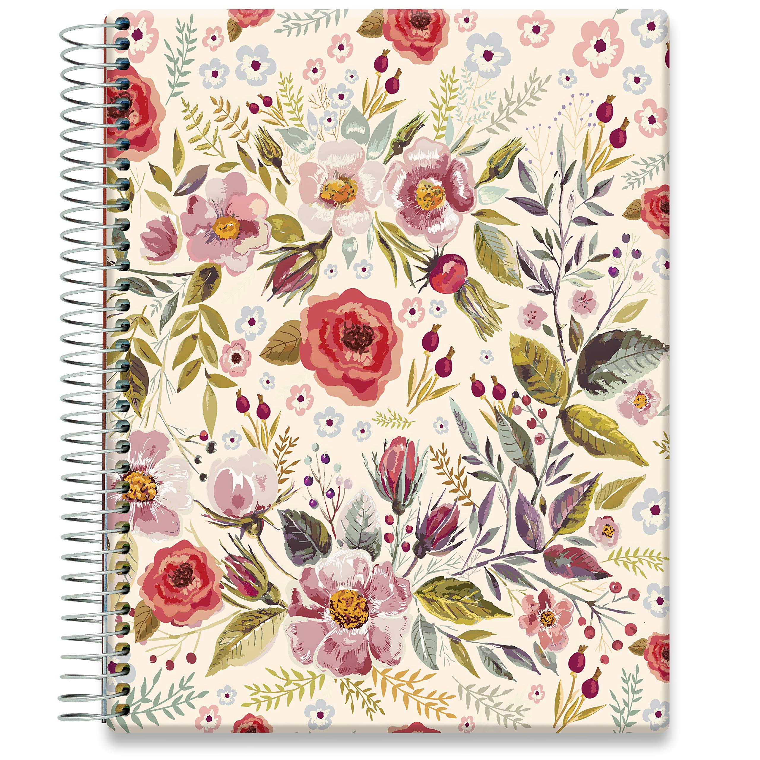 Tools4Wisdom Hardcover 2022 Planner - 2022 Calendar Inclusive December 2021 - 15 Month - 8.5" x 11" Hardcover with Full-Color Monthly Weekly and Daily Planner Pages - O15S - Autumn Flowers