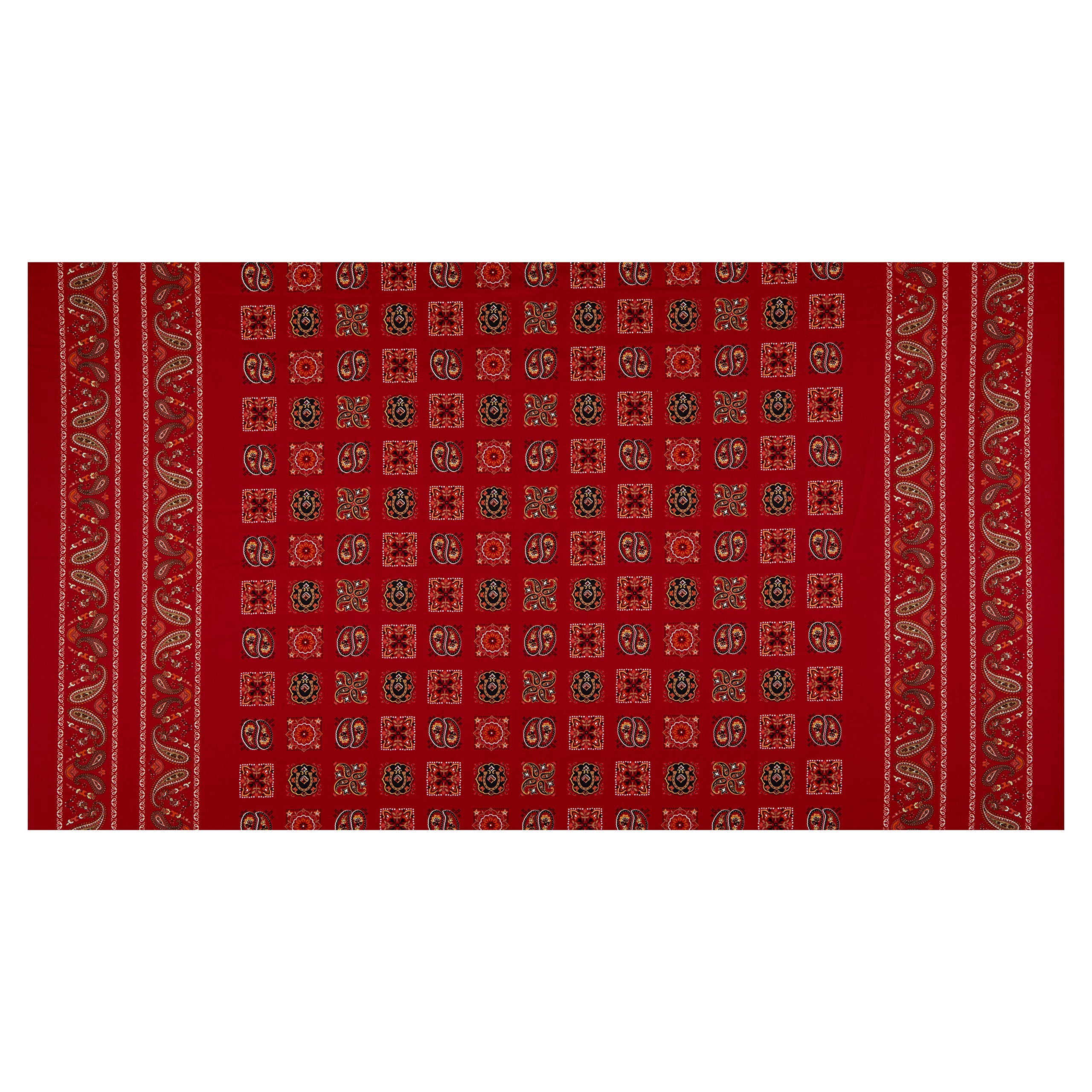 Studio E Wild Wild West Bandana Double Border Red, Fabric by the Yard