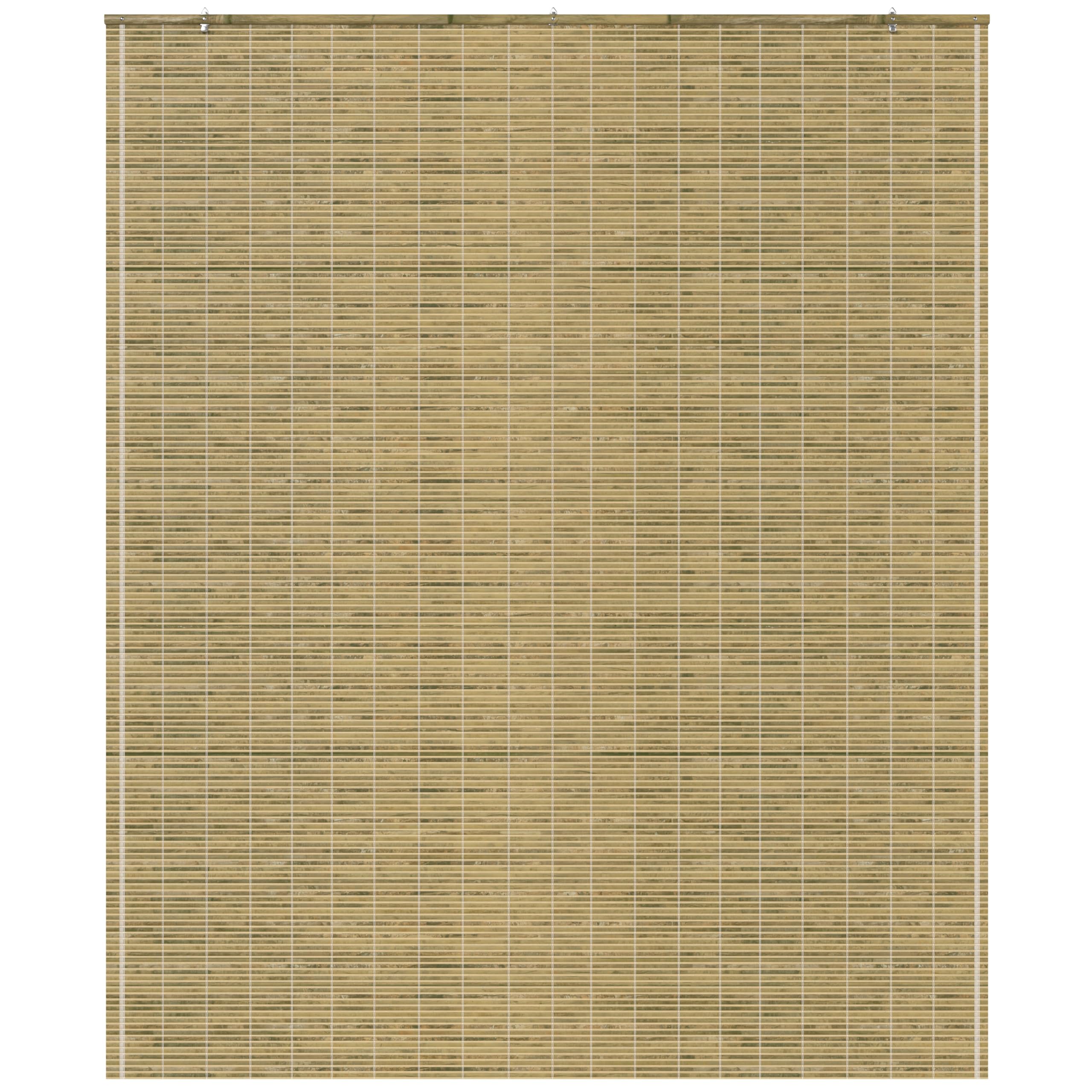 red lantern burnt bamboo cordless window shade - natural, 60" wide