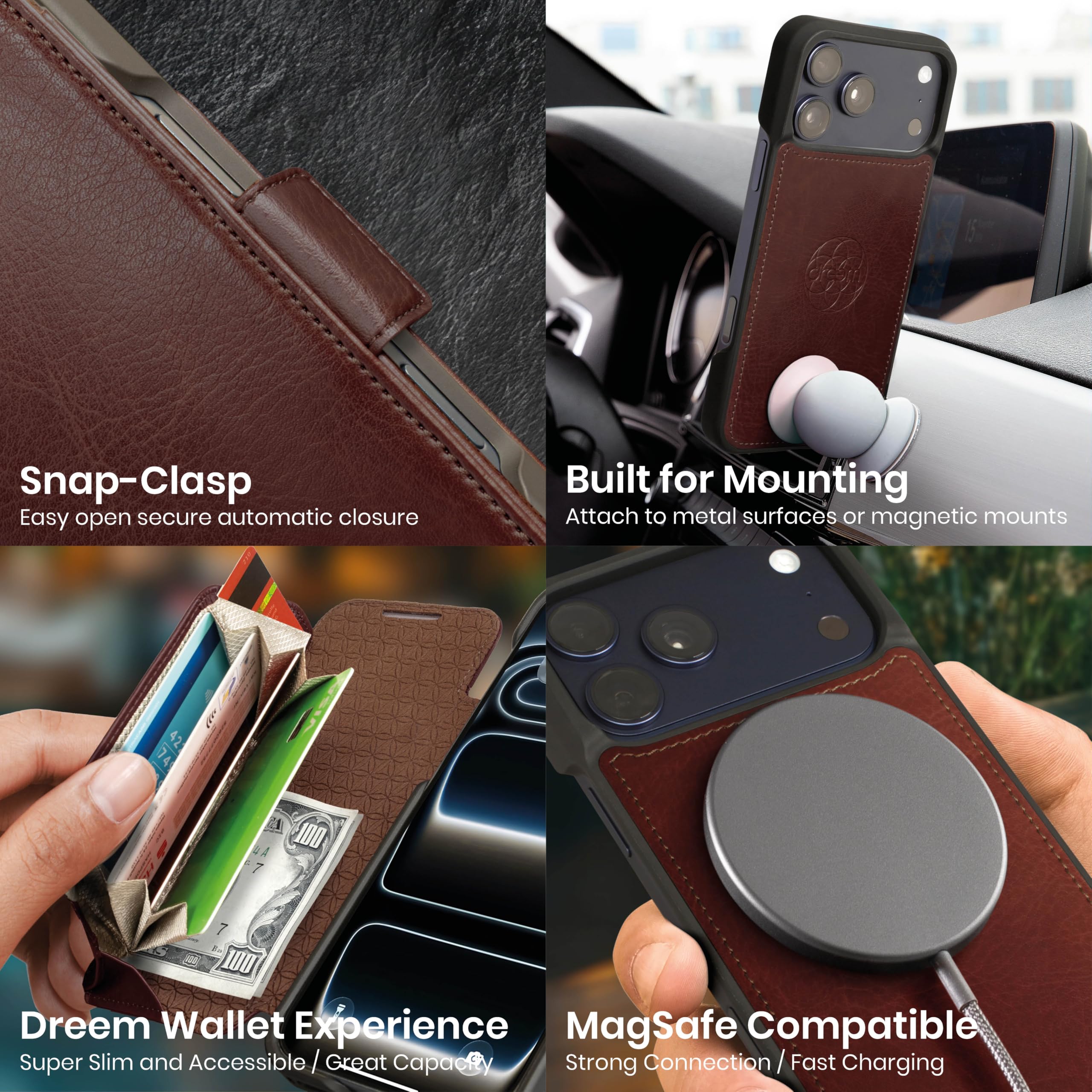 Amazon.co.jp: Dreem iphone 17 pro max ケースウォレット、画期的な