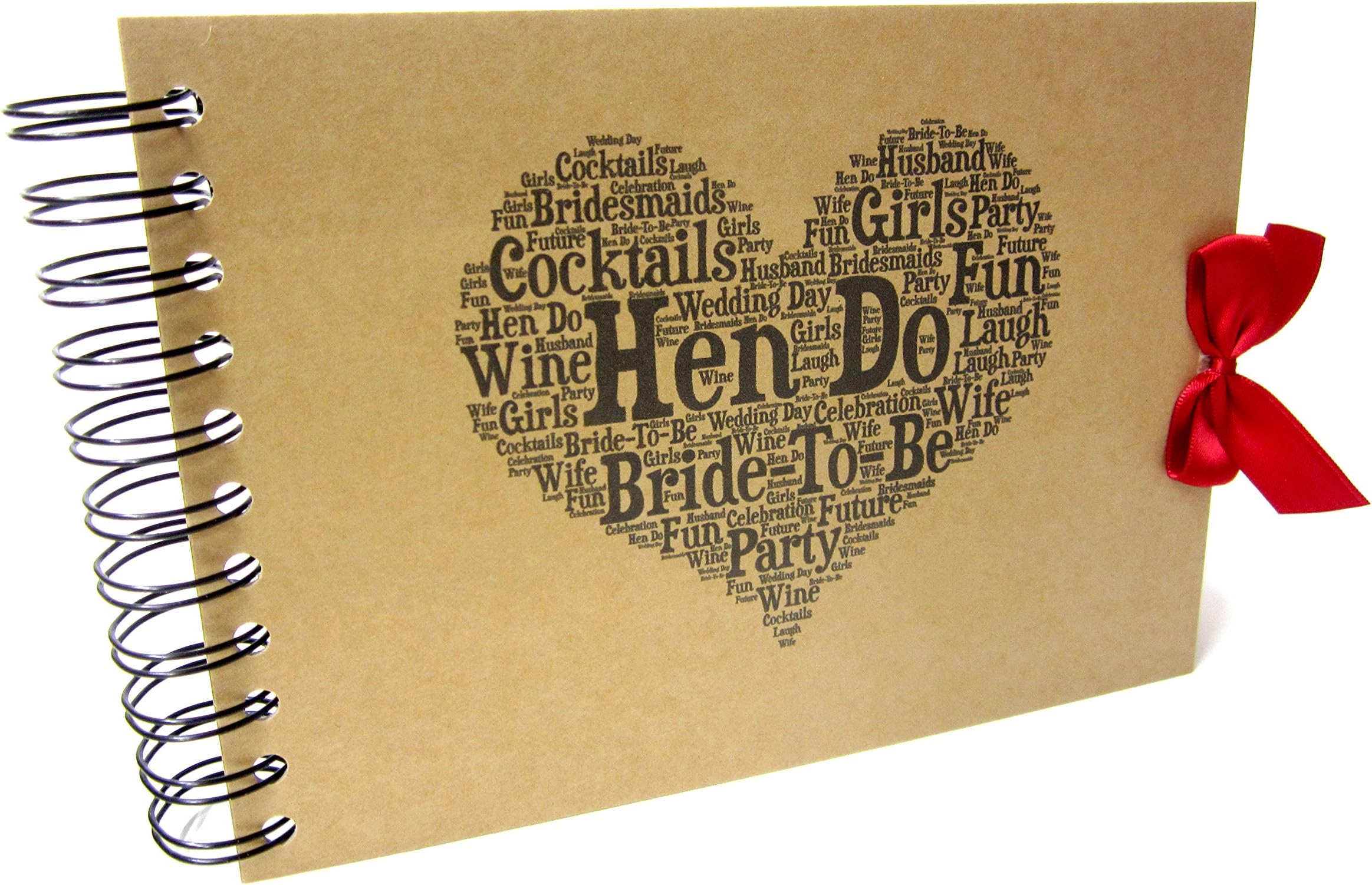A5 A4 Hen Do Scrapbook, Photo Album, Memory Book, Wort Art, Keepsake, Guestbook (A5 (White Pages))