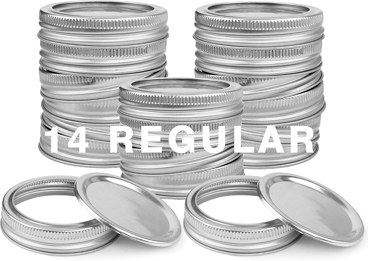 Canning Lids, Regular Mouth Mason Jar Lids And Bands 14