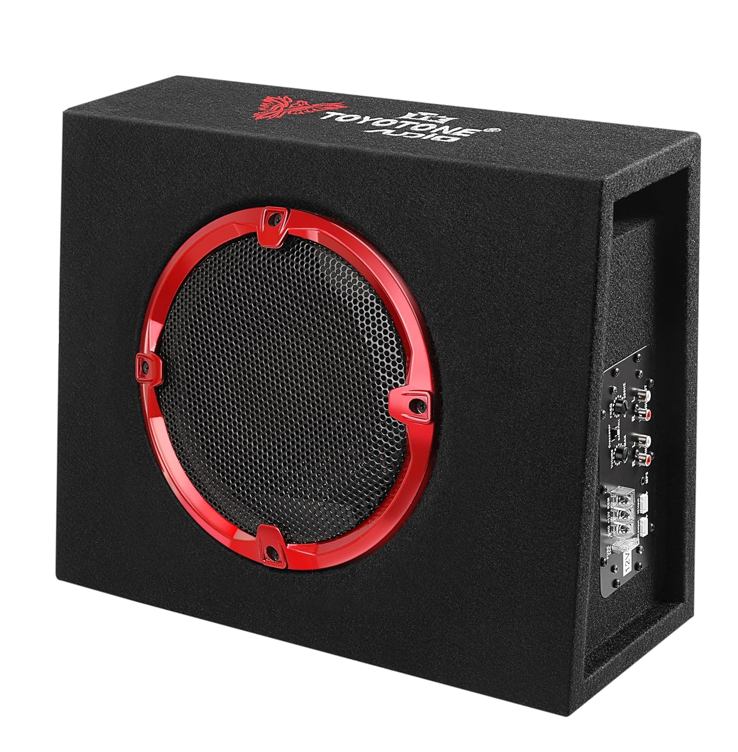 TOYOTONE 2200 Watt 10Inch Active Enclosure Subwoofer for Cars with