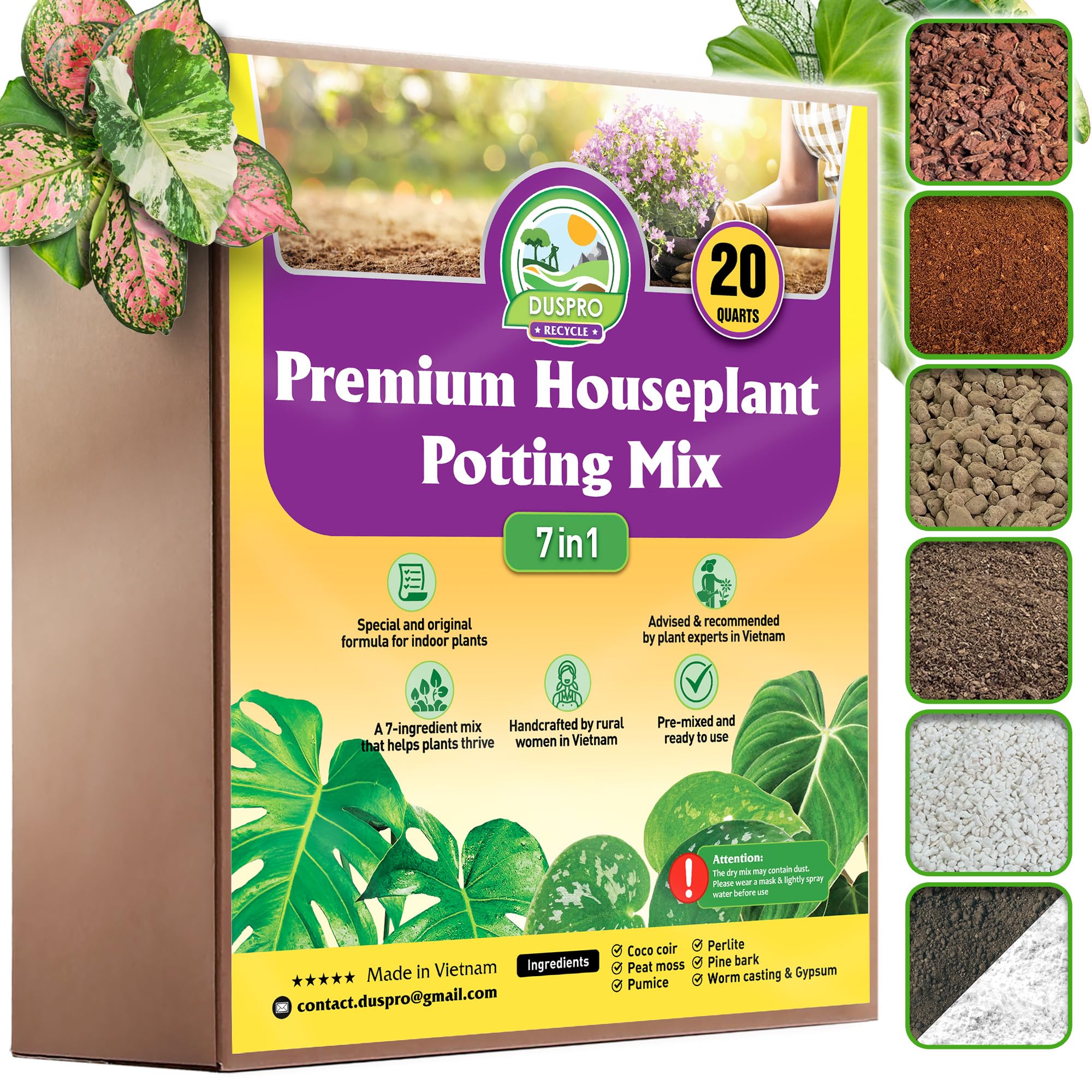 DUSPRO 20QRT Pre-Mixed House Plant Potting Mix
