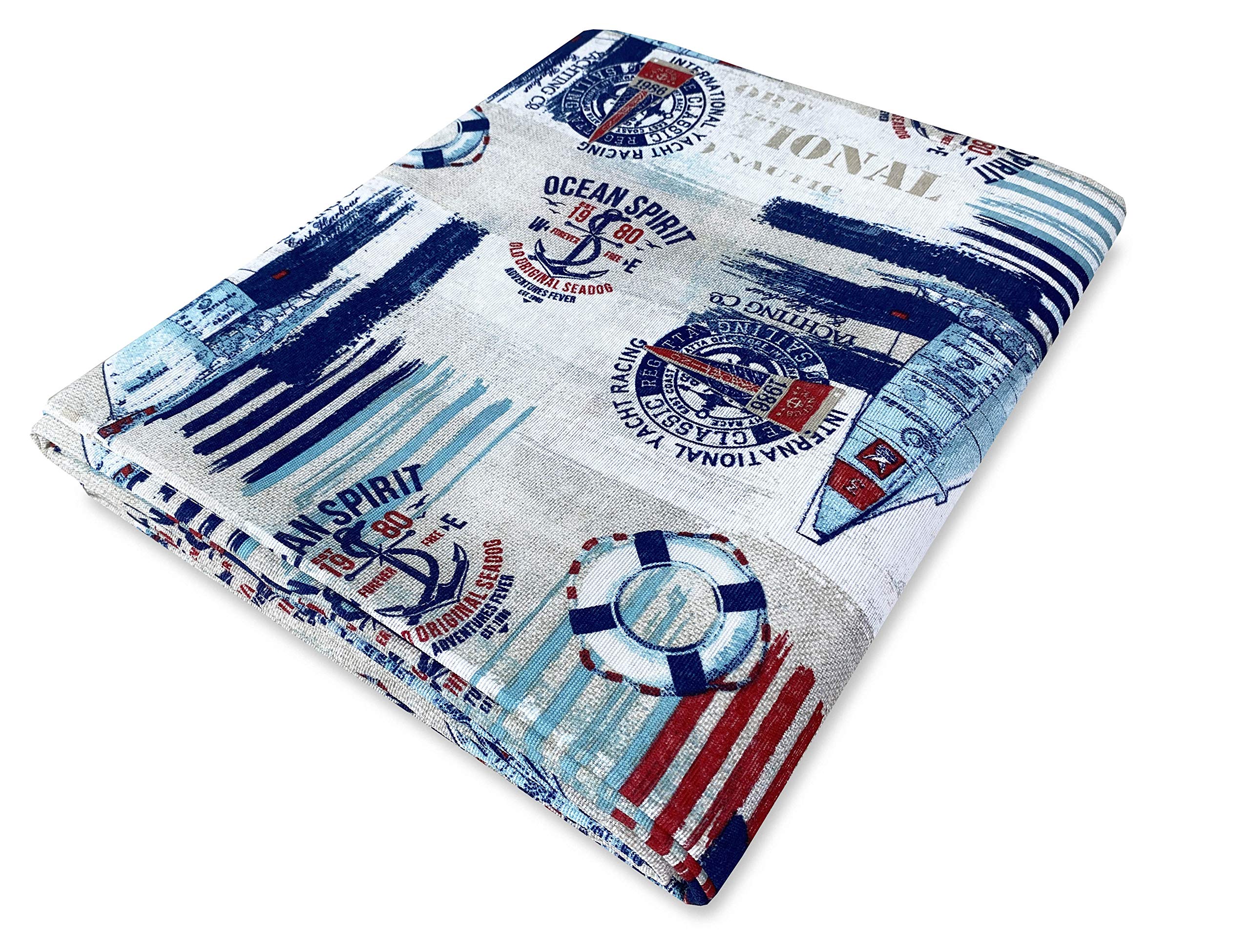 Tex family Drap d'ameublement multifonction, grand foulard, couvre-lit, couvre-canapé, tissu Loneta (Bleu voile - 2 places)