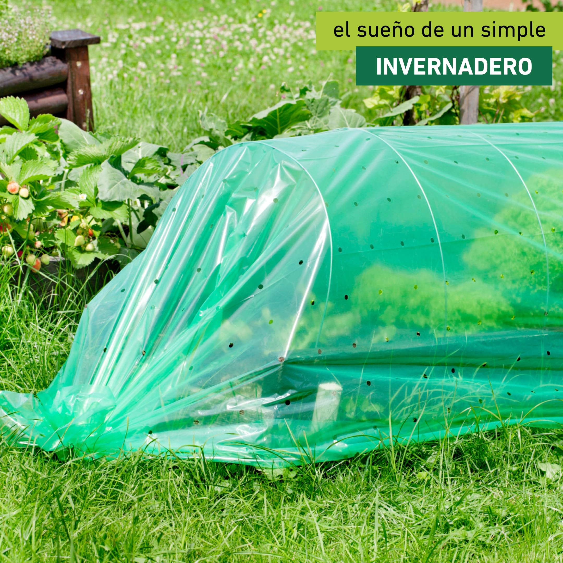 Windhager Túnel de Aluminio para Plantas, Marco frío, Juego Completo, 3,5 m x 1 m, Verde, 06378