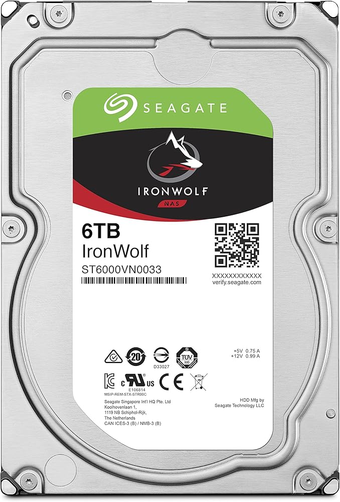 Seagate Iron Wolf Multimedia 6TB 3.5" Internal Hard Drive with 7200 RPM & 256MB Cache thumbnail 3