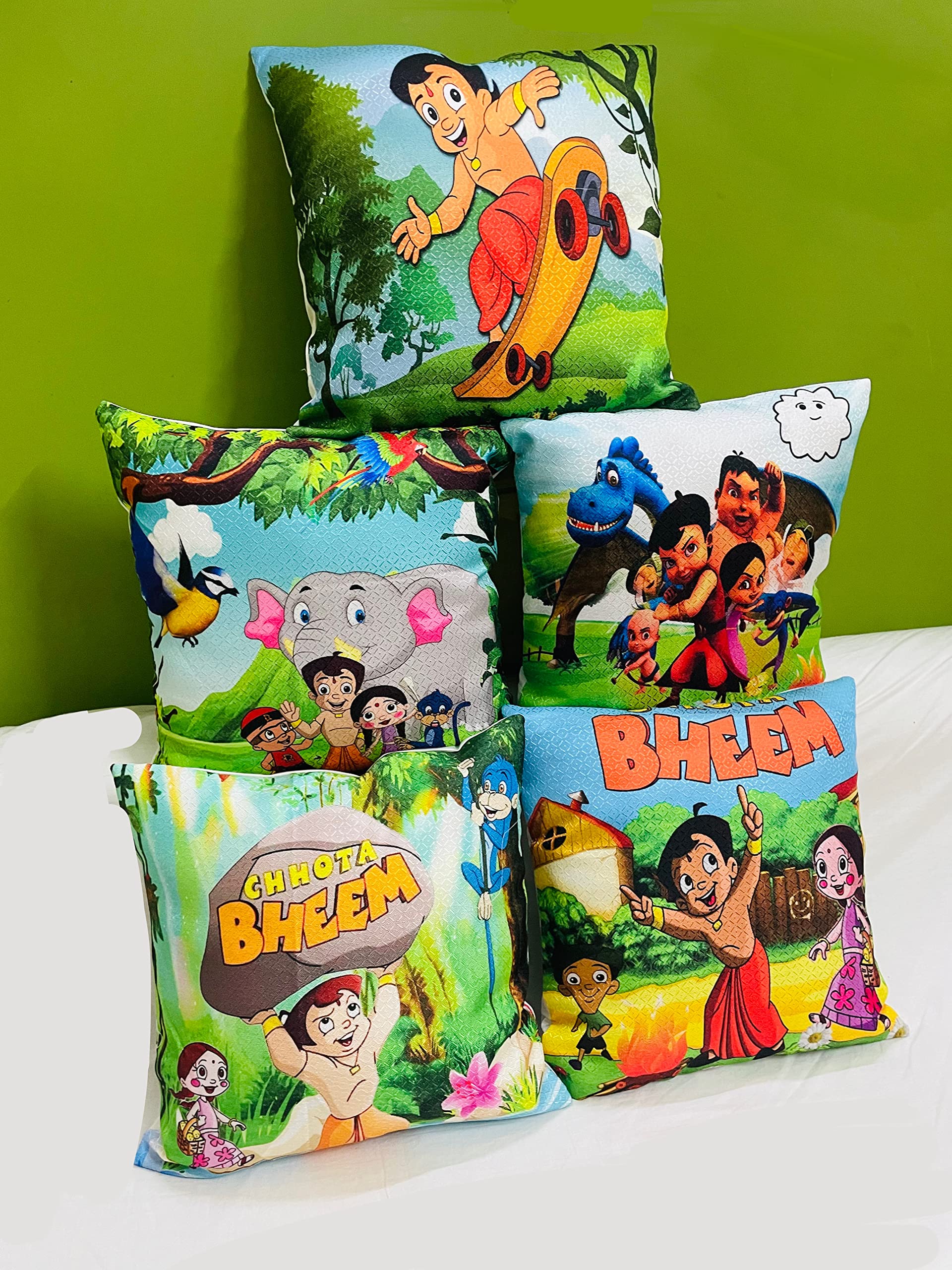 BALLEY Premium Set of 5 Cartoon Digital Printed Hand Stitched Throw Pillow/ Cushion Covers - (Multicolor, 16 x 16 Inch) Cartoon (B0B71SL7DH) Amazon Price History, Amazon Price Tracker