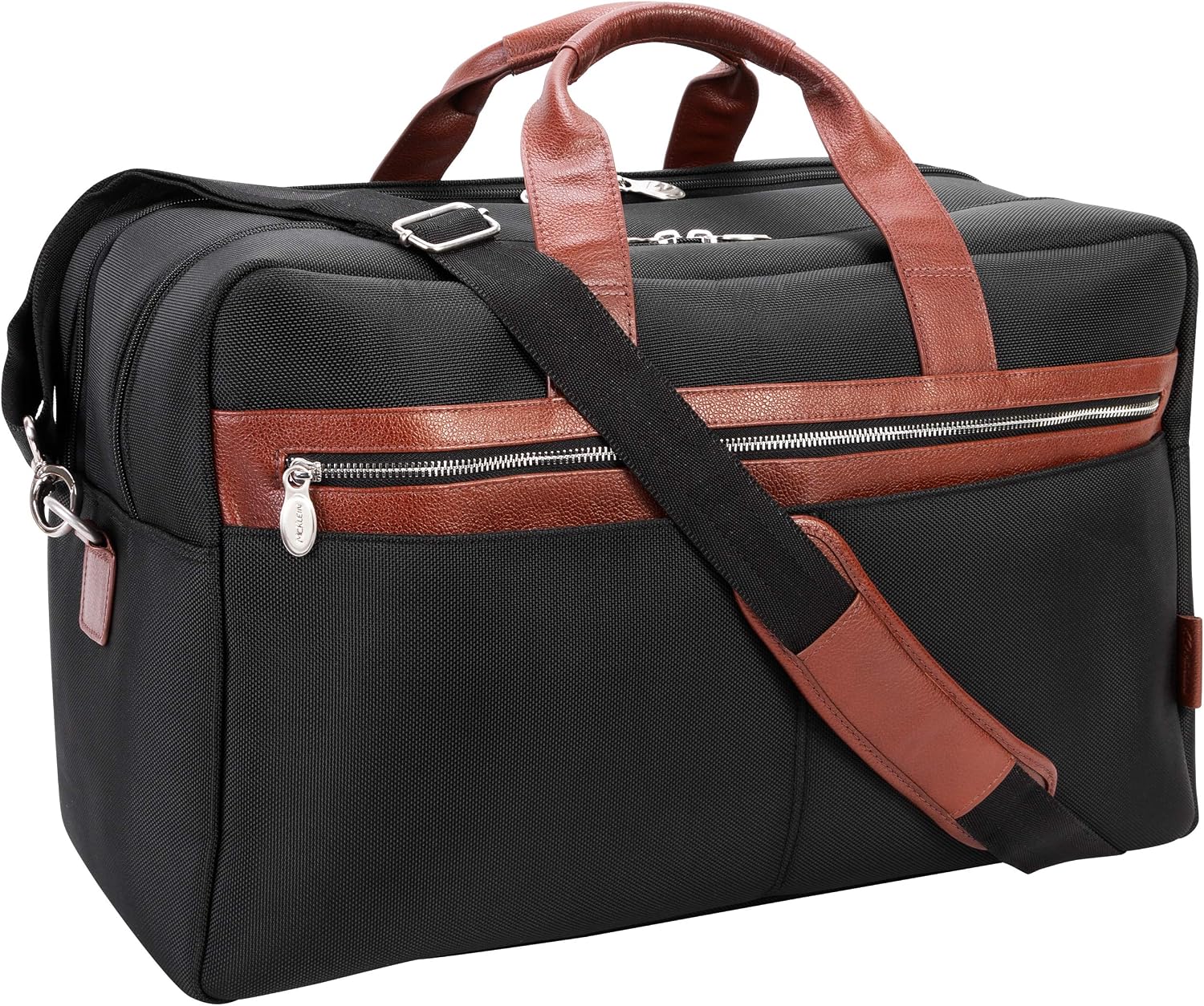 McKlein WELLINGTON, 21" Nylon, Two-tone, Dual-Compartment, Laptop & Tablet Carry-All Duffel, Duffel Bags, Travel Duffel Bag, Weekender Bags, Overnight bags, Large Capacity Travel Bag Crossbody Bag