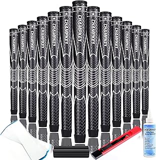 CHAMPKEY Comfortable Polyurethane Golf Grips 13 Pack with Full Repair Kits - Advanced Texture Control and Traction Golf Club Grips