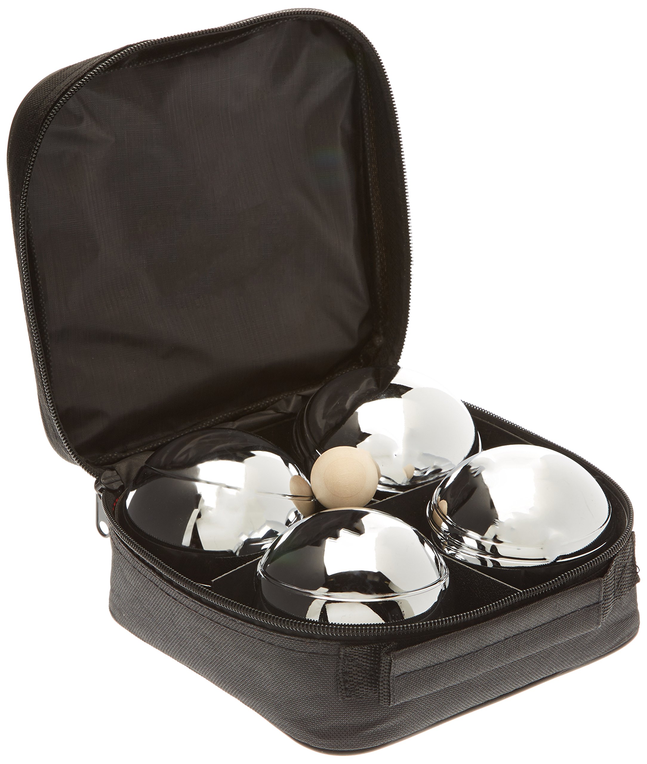 BLINKY Classic Bocciakugeln, Riefelung 1-2, 4 Stück, Durchmesser 90 mm, Schwarz
