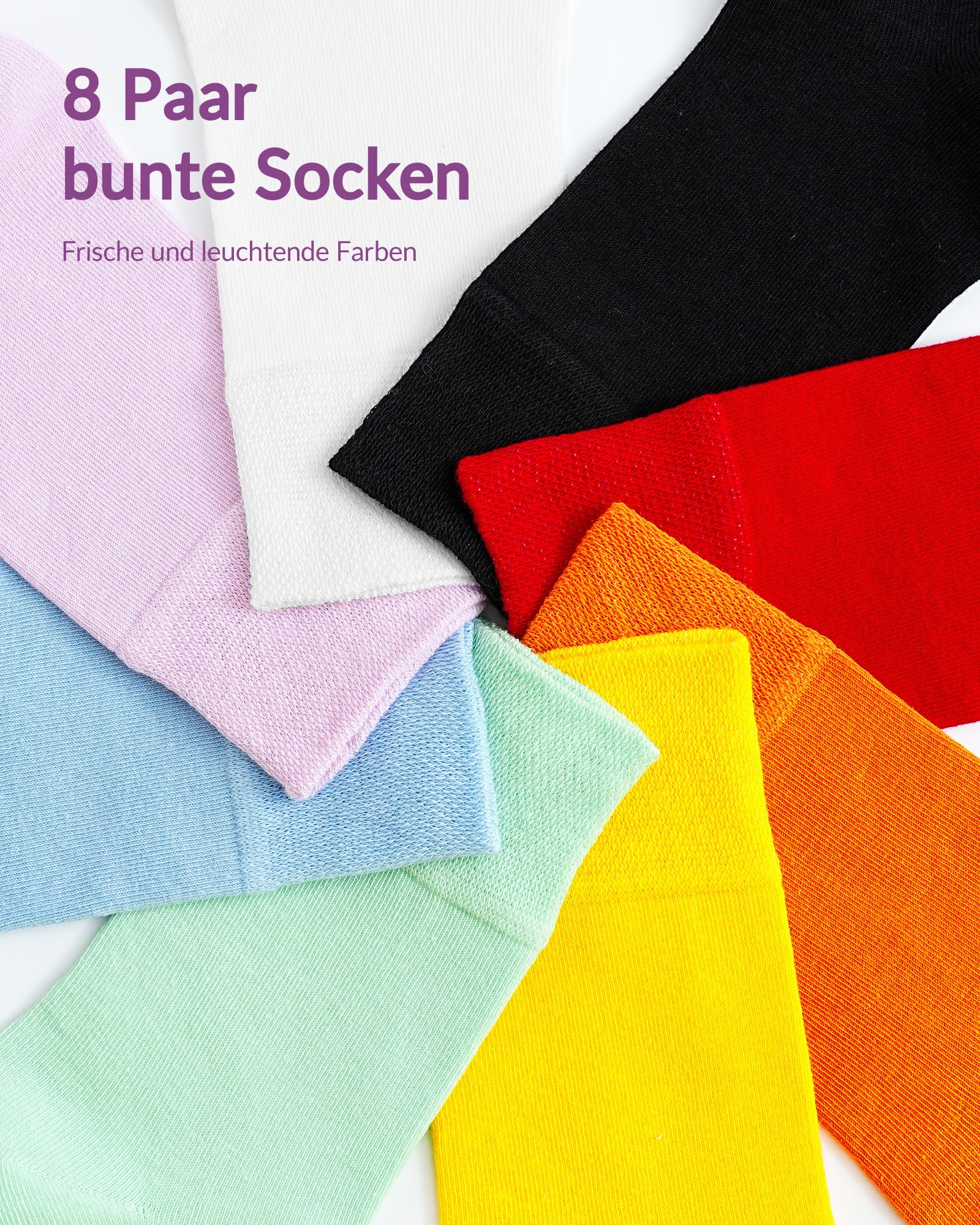 Moyel 5/6/8 Paar Diabetikersocken Bequeme Diabetiker Socken Ohne Gummibund Strümpfe für Diabetiker Ohne Gummi