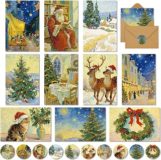 Whaline Van Gogh Christmas Cards