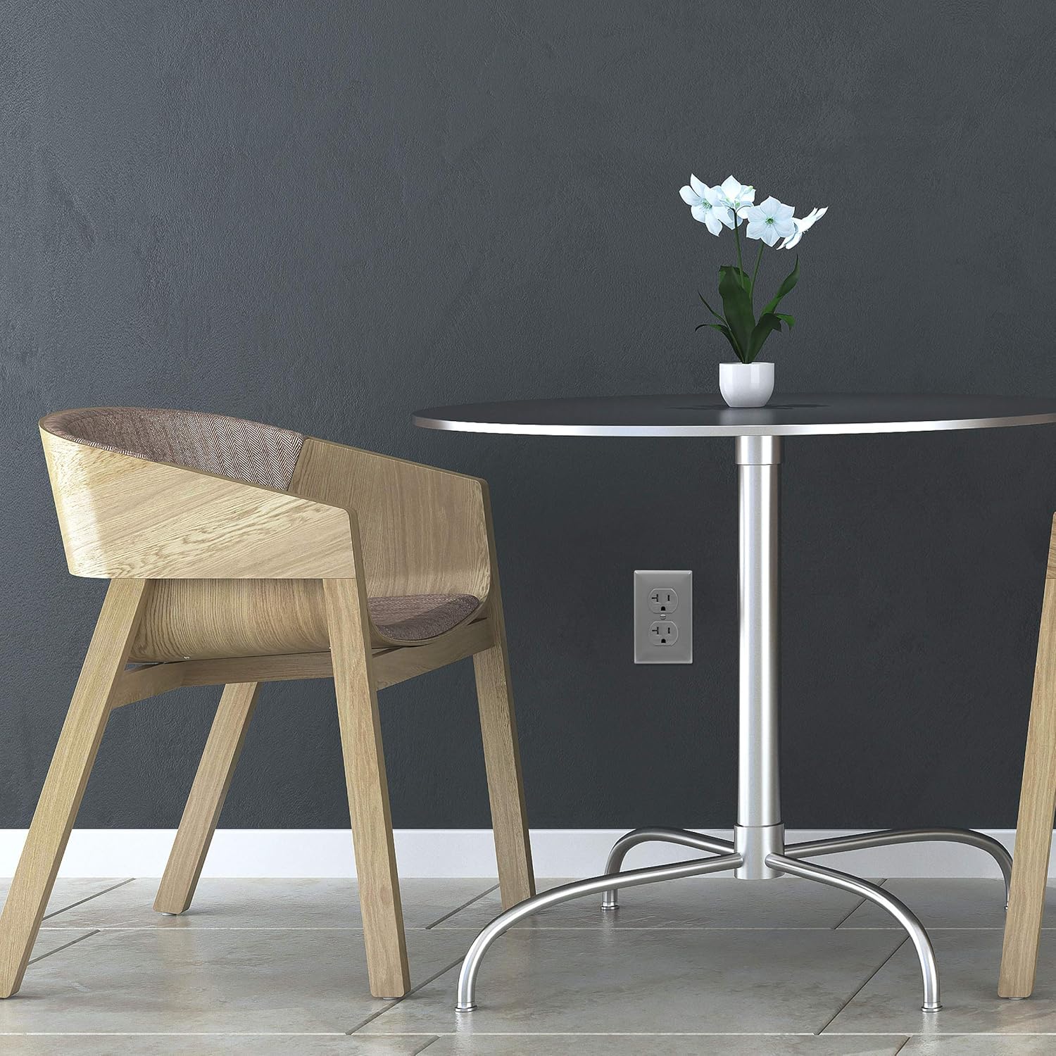 ENERLITES Duplex Receptacle Outlets, Tamper-Resistant, Industrial Grade, 20A 125V, 3-Wire Grounding, 2-Pole, 5-20R, UL Listed, 62080-TR-GY-10PCS, Gray (10 Pack): Tools & Home Improvement