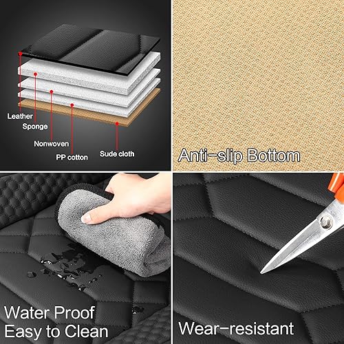 Miniatura 6 de Fundas de cuero para asientos delanteros, impermeables, de piel sintética, fundas de asiento para automóviles, antideslizantes, ajuste universal