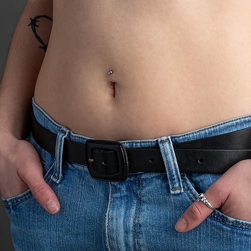 Miniatura 3 de Pierced Owl 14GA F136 Implante Grado Titanio Sin Rosca Base Convexa CZ Cristal Flotante Piercing de ombligo