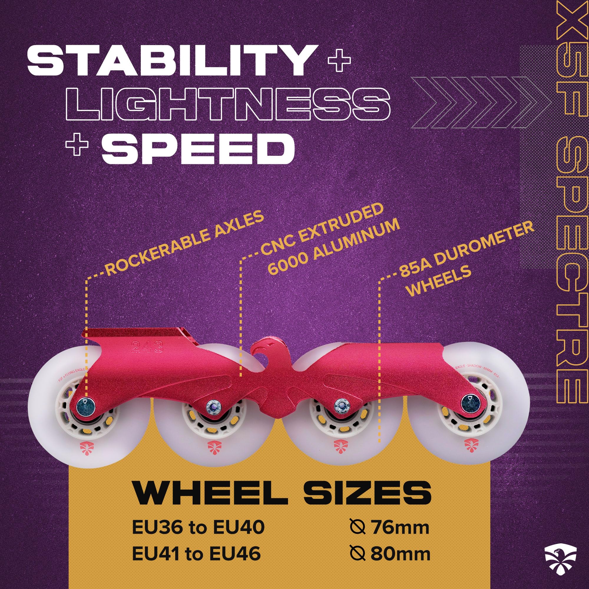 Flying Eagle X5F Spectre und X5 Shrike Pro Freeskates - Erwachsene Inlineskates Herren Professionell, Erwachsene Rollschuhe Herren, Urban Inline Skate, Outdoor Skating Schuhe, Rollerskates Erwachsene