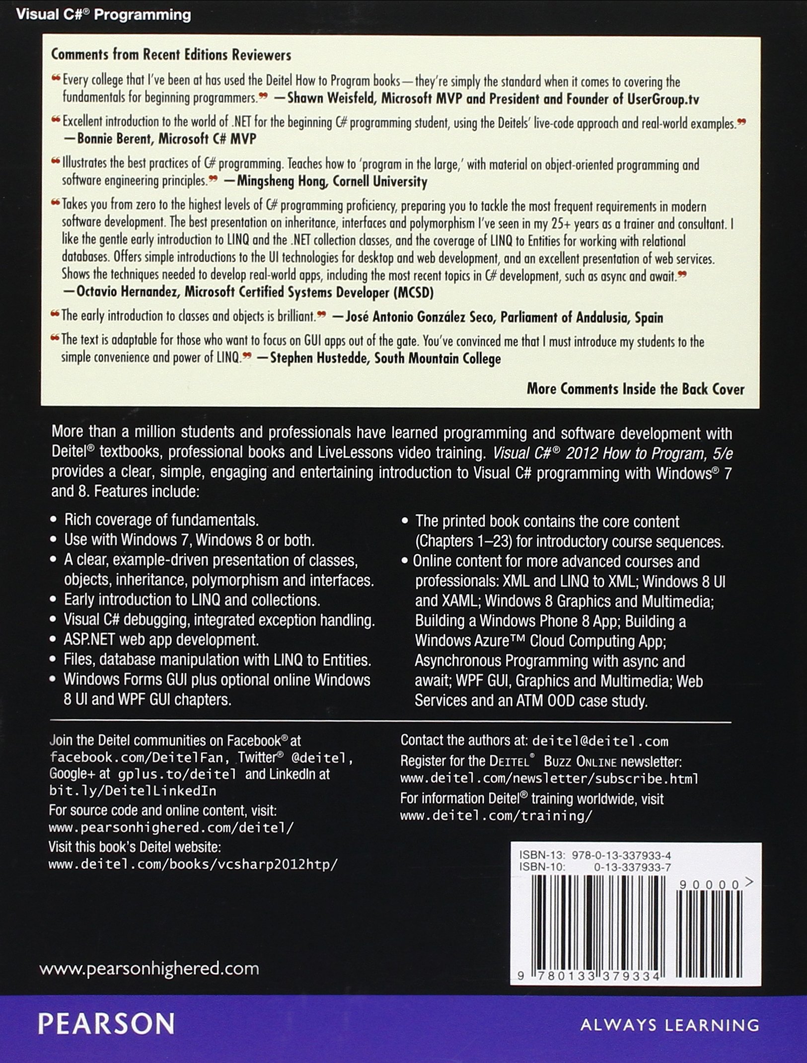 Visual C# 2012 How to Program