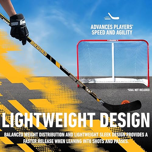 Vista 76 de Franklin Sports NHL Team - Palo de hockey callejero de vinilo de 48 pulgadas Pittsburgh Penguins