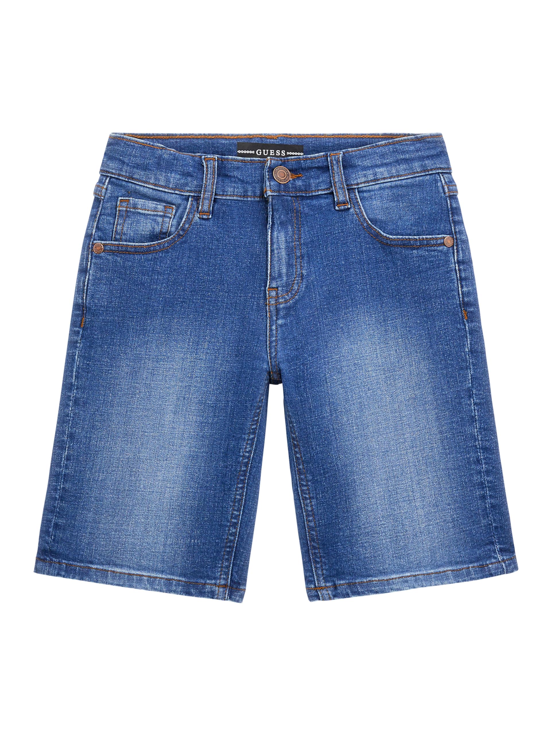 Pantalones cortos de mezclilla elásticos GUESS para los días de parque del niño 4