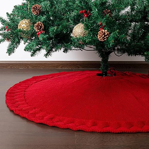 Vista 155 de Mr. Pen Christmas Tree Skirt - 48 inches, Faux Fur, White