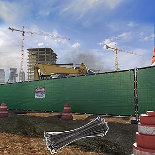 Sponsored Ad - ShadeMart 5' x 50' Green Fence Privacy Screen Windscreen Shade Fabric Cloth HDPE, 90% Visibility Blockage, ...