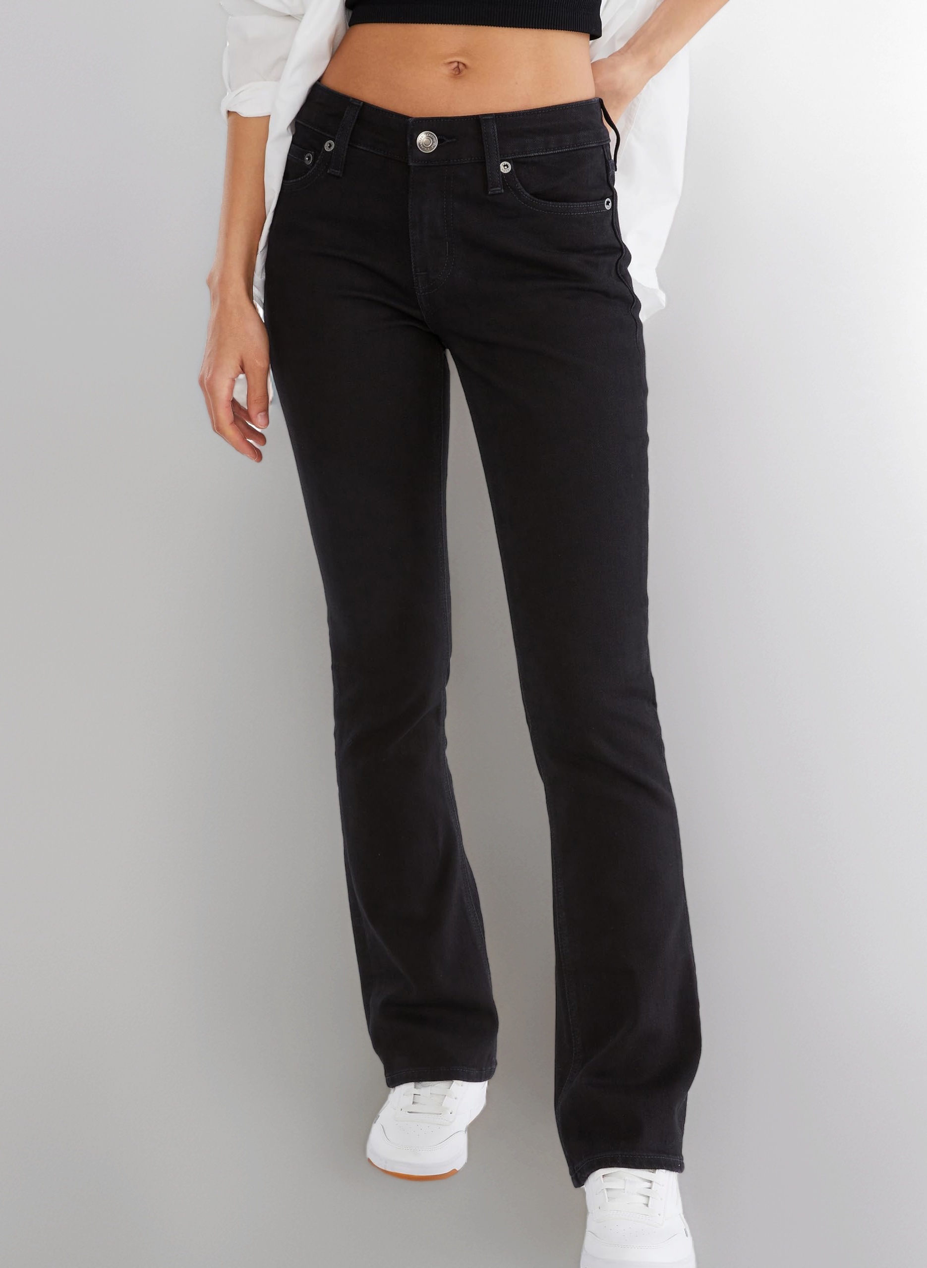 AEROPOSTALE Women's Aero Mid Rise Bootcut Jean Jeans