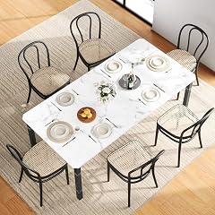 Garvee 78 in Large Industrial Dining Table for 6-8 Kitchen Table with Heavy Duty Metal Legs Wood Desk
