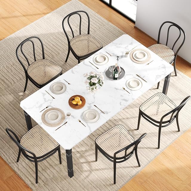 Garvee 78 in Large Industrial Dining Table for 6-8 Kitchen Table with Heavy Duty Metal Legs Wood Desk