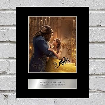 Iconic pics Emma Watson Digitally Signed Mounted Photo Display 10x8 Inches Beauty and the Beast Autographed Picture Print